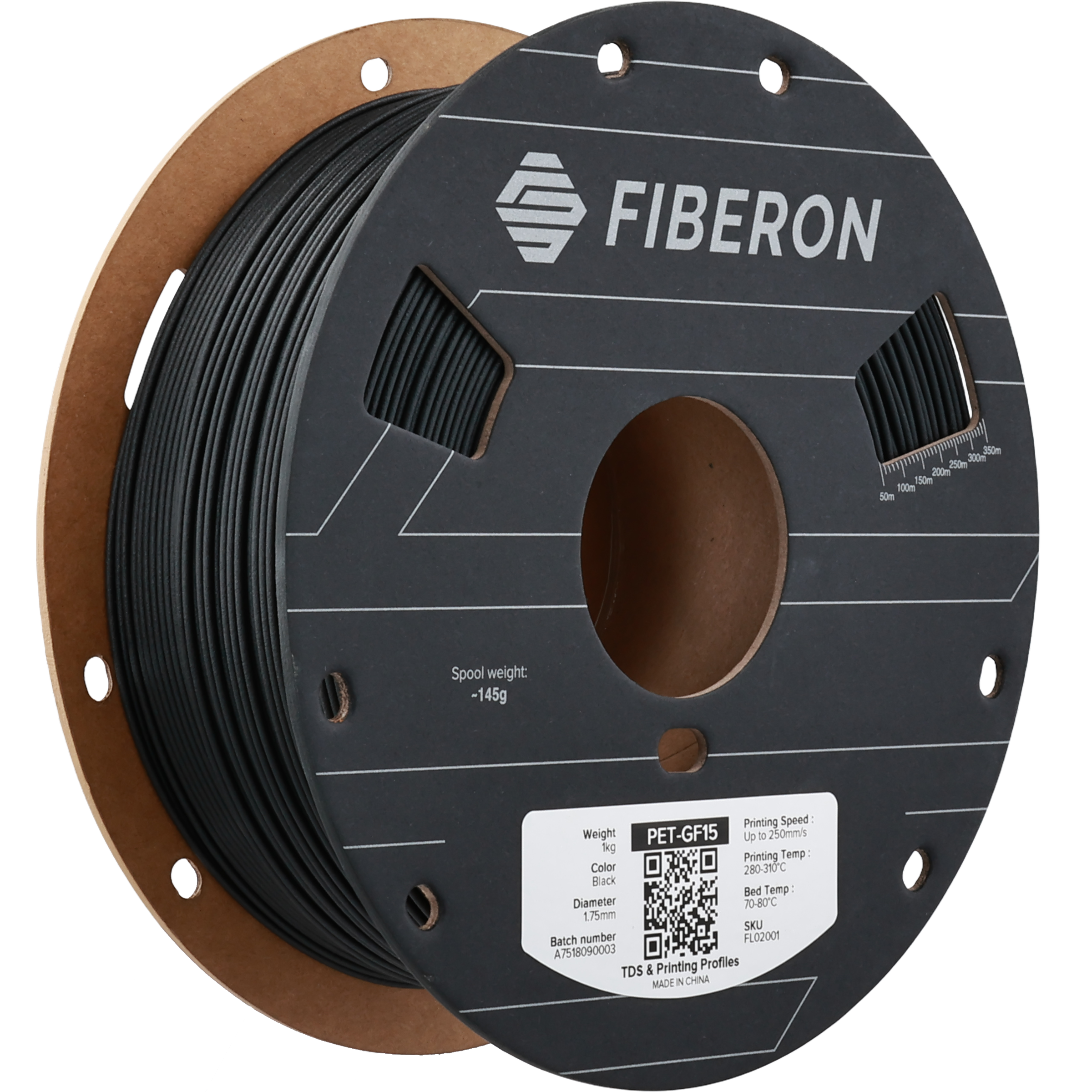 Polymaker Fiberon PET-GF15 Black 1.75 mm 1KG