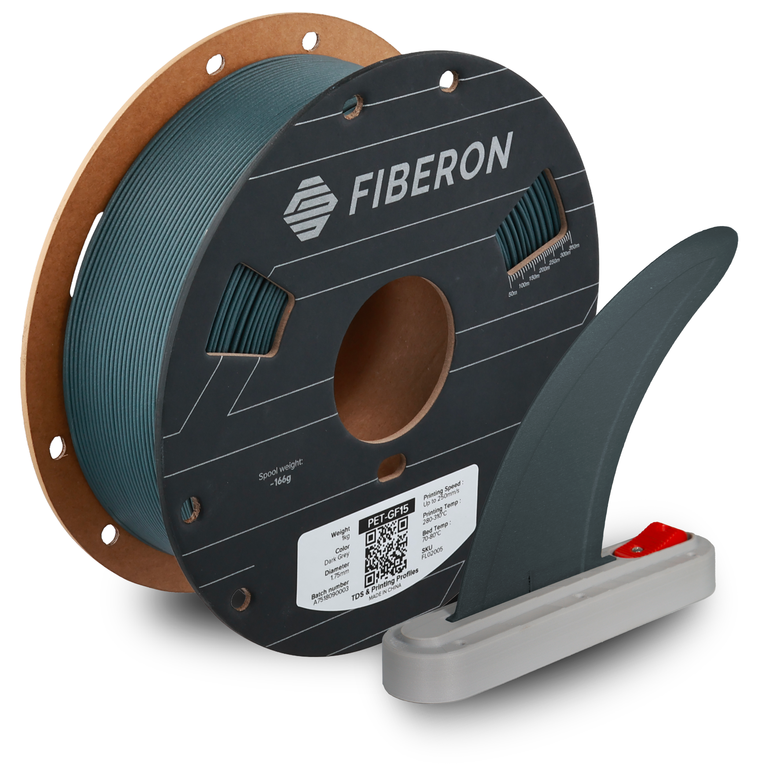 Polymaker Fiberon PET-GF15 Dark Grey 1.75 mm 1KG