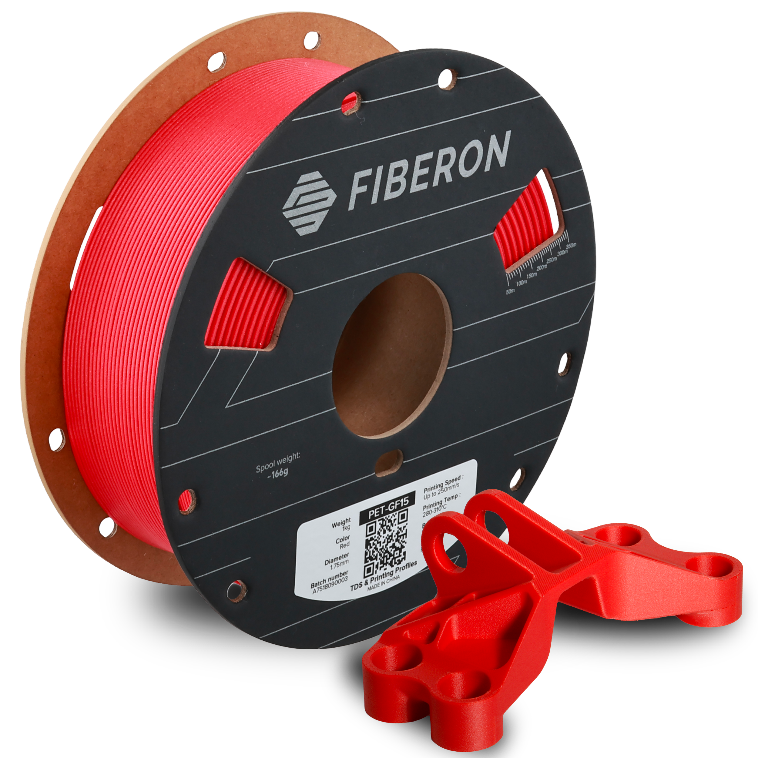 Polymaker Fiberon PET-GF15 Red 1.75 mm 1KG