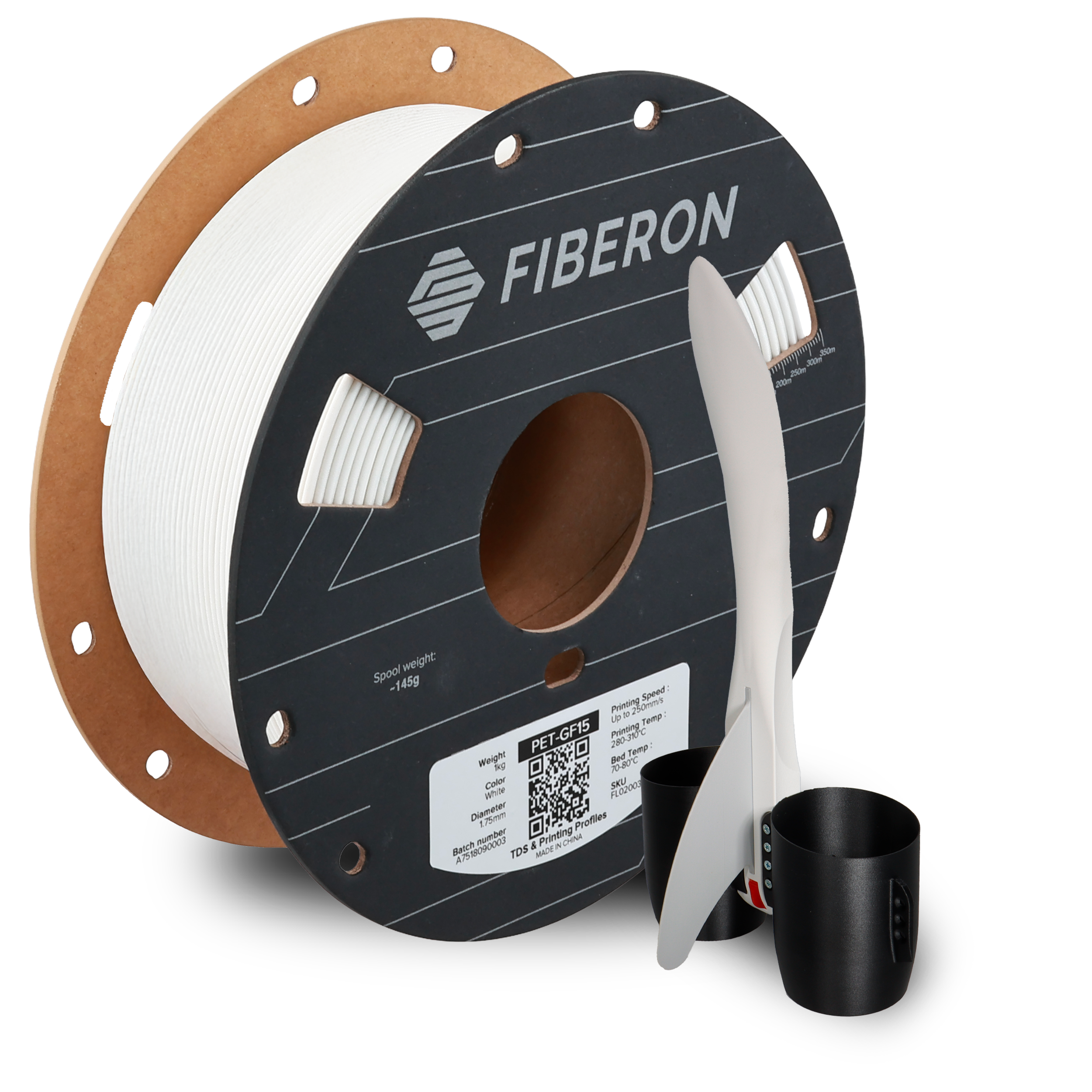 Polymaker Fiberon PET-GF15 White 1.75 mm 1KG