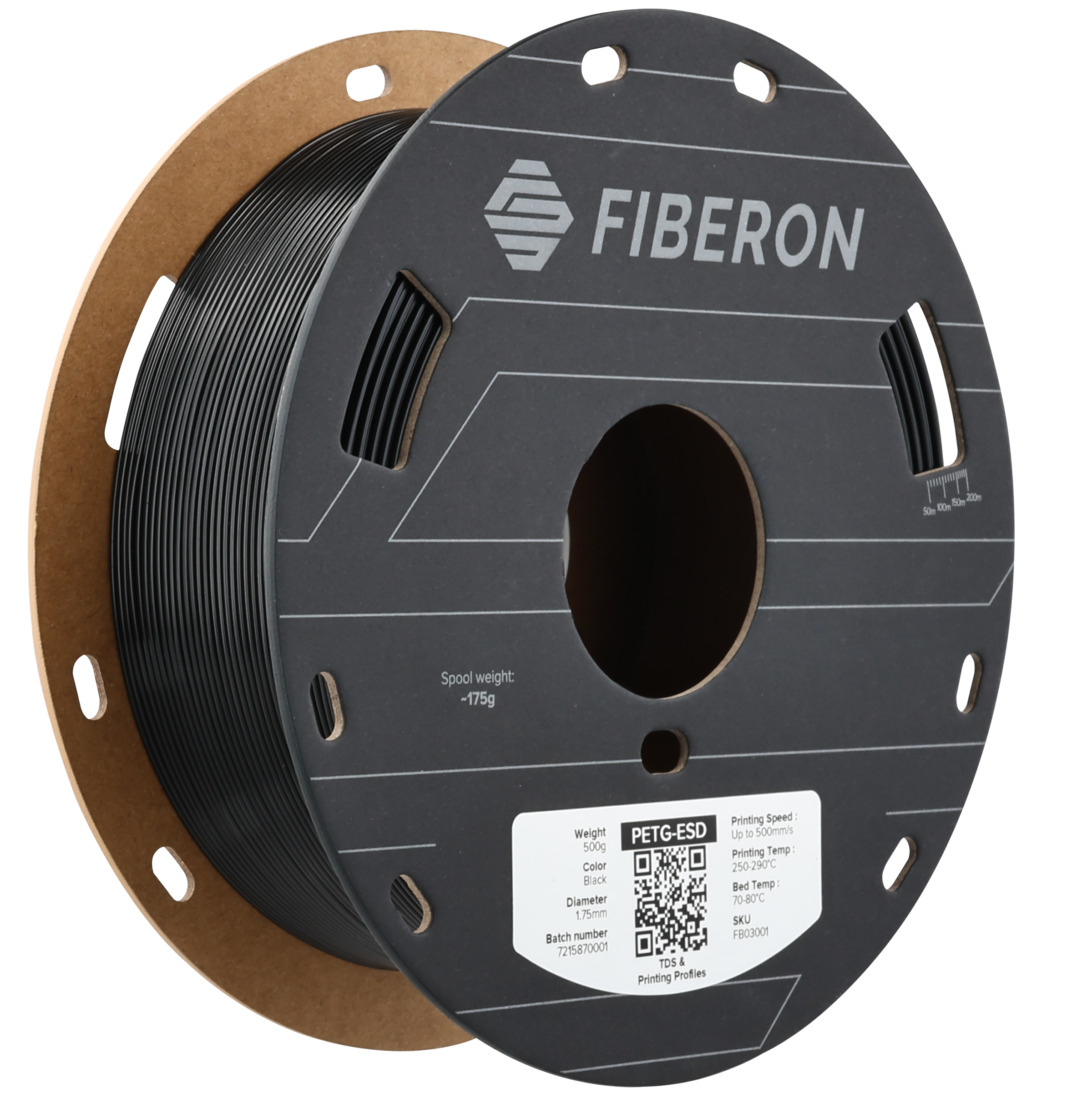 Polymaker Fiberon PETG-ESD Black 1.75 mm 500gr