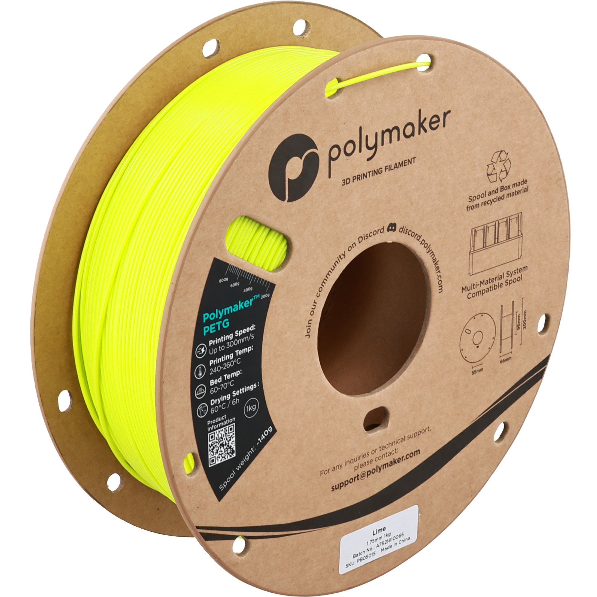 Polymaker PETG Lime 1.75 mm 1KG