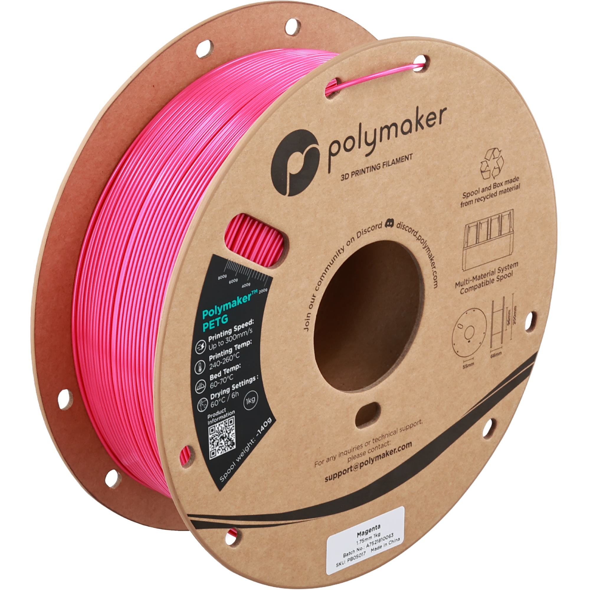 Polymaker PETG Magenta 1.75 mm 1KG