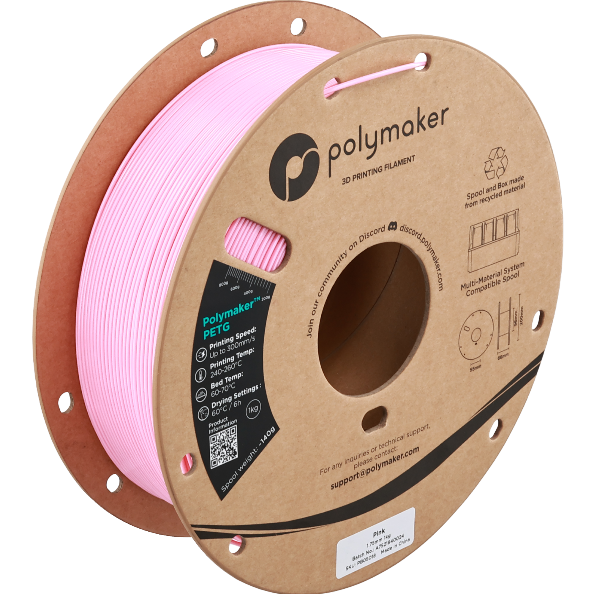 Polymaker PETG Pink 1.75 mm 1KG