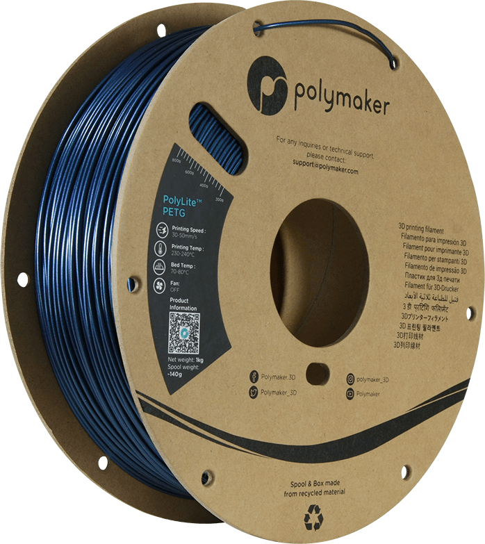 Polymaker PolyLite PETG Dark Blue 1.75 mm 1KG