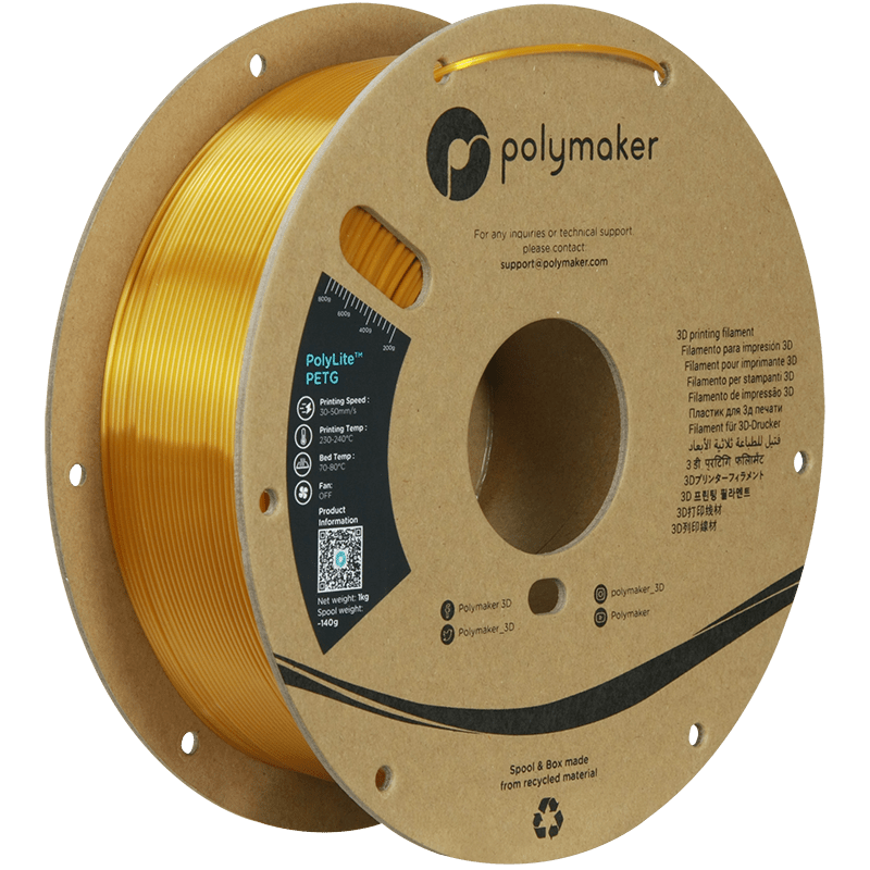 Polymaker PolyLite PETG Gold 1.75 mm 1KG