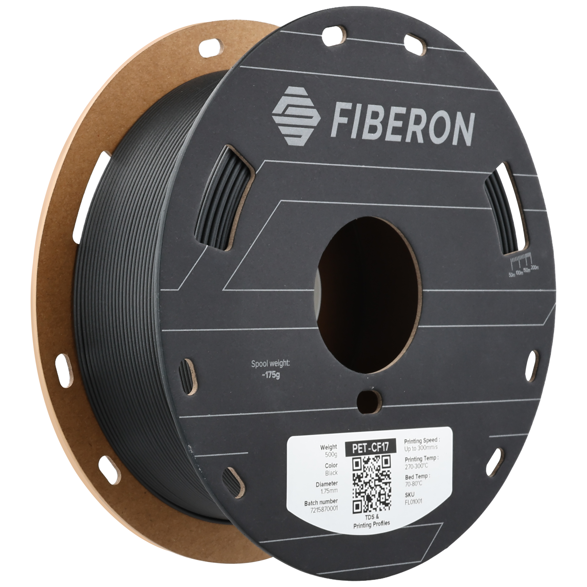 Polymaker Fiberon PET-CF17 Black 1.75 mm 500gr
