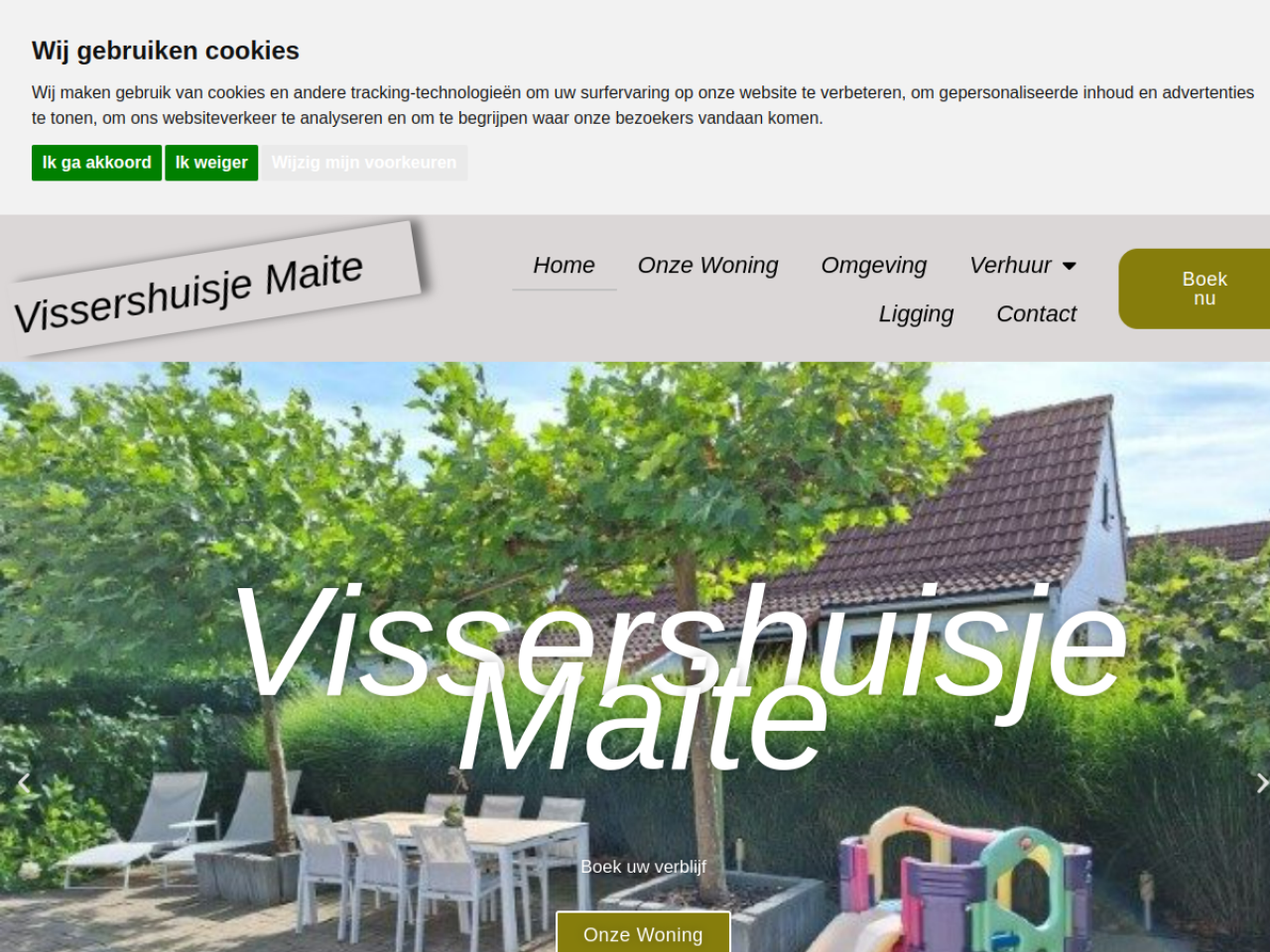Screenshot vissershuisje Maite – Vakantiehuisje aan zee, De Haan