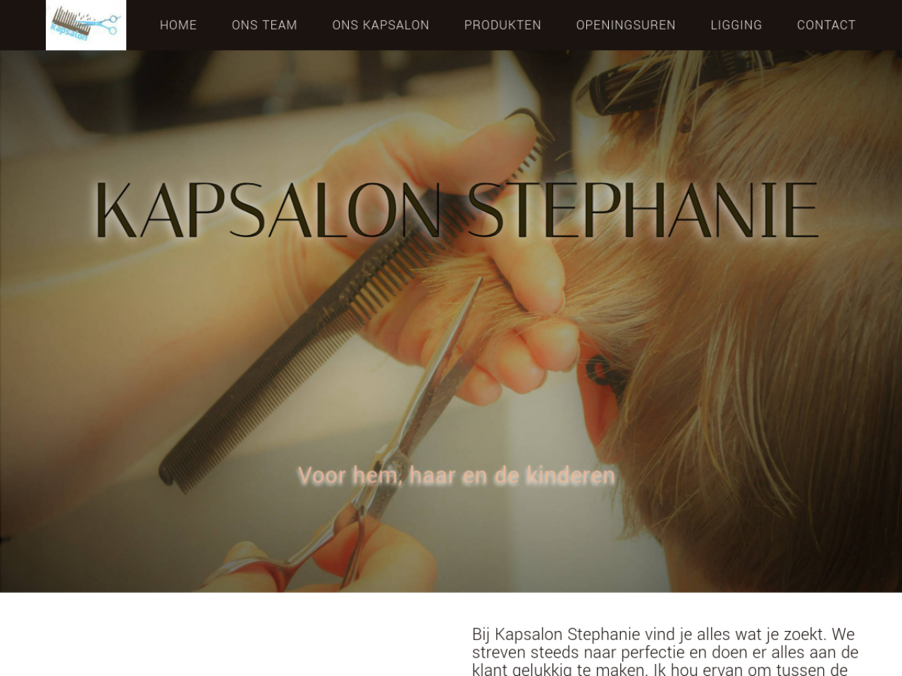 Screenshot Kapsalon Stephanie – Voor hem, haar en de kinderen